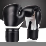 Custom Logo High Quality Printed PU Leather MMA Training Professional Boxing Gloves