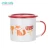 Import Custom Logo Reusable Metal Steel Enamel Camping Coffee Tea Milk Cup Mug With Handle and Color Rim from China