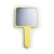 Import Custom Logo Square Cosmetic Cute Yellow Hand Mirrors Private label Bulk Salon Hand held Mirror from China