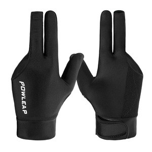 Custom Logo Three Fingers Wear Resistant Shooter Pool Cue Snooker Billiards Gloves Pool Cue Accessories