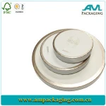 custom printing oval circle shaped rigid round christmas cake box wholesale