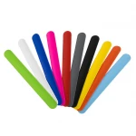 Custom Rainbow Blank Adult Extra Long Silicone Wrist Band Flexible Snap Rubber Wristband Slap Bracelet for Kids Child with Logo