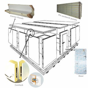 Custom size blast freezer freezing chambers cold room with bitzer compressor condensing unit