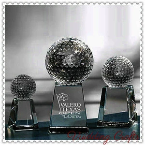 Custom Size Factory Price Golf Crystal Trophy for Sport Souvenir