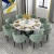 Import CZM11 Nordic Home White Marble Top Dining Table Small Apartment Light Luxury Restaurant Round Dinning Table And Chair Set from China