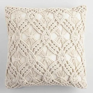 DECOR KEY HAND KNITTED THROW PILLOW OR CUSHION COVERS FOR LIVING ROOM 100% COTTON (SIZE/COLOR CUSTOMIZED)