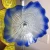 Import Decorative blue lotus flower glass plates flower wall art home decor from China