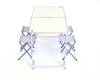 Density board outdoor folding picnic table and chairs