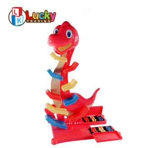 dinosaur gliding rail racing track plastic assembly slot toy parking game