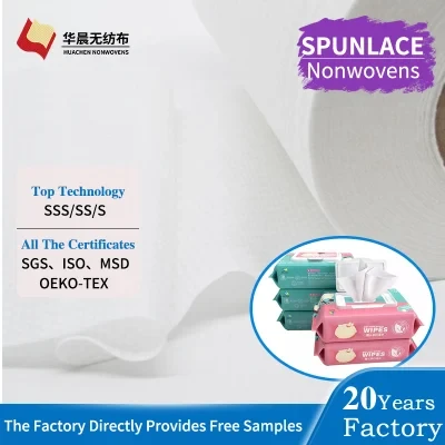 Disposable Eco-Friendly Nonwoven Fabric Multi-Purpose Spunlace Nonwoven Fabric for Wet Wipes Spunlace Nonwoven