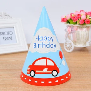 Diy Cute Cartoon Birthday Party Cake Cap Party Decoration Paper Hat For Baby Kids Adult