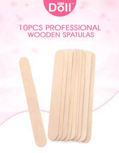Doll Wax 10 pcs Waxing Stick For Hair Removal wooden Spatula flat wood sticks