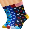 Dots design cotton knitted happy socks men