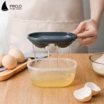 Double grid egg white separator with protein storage box, large capacity egg yolk and egg white filter separation tool