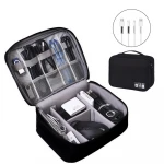 Double Layers Travel Electronics Accessories Carry Bag Oxford Digital Storage Bags Cable Organizer Bag