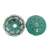 Double Row Diamond Marble Polishing Segmented Turbo  Diamond Cup Grinding Wheel For Granite, Marble,Concrete