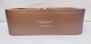 Double Section Farmhouse Copper Kitchen Sink Plain Copper Antique Front Apron Under Mount Kitchen Sink