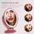 Import Double-Sided Led Makeup Mirror - Lighted Vanity Makeup Mirror with light; 1x/7x magnification 360degree magnifying mirror from China