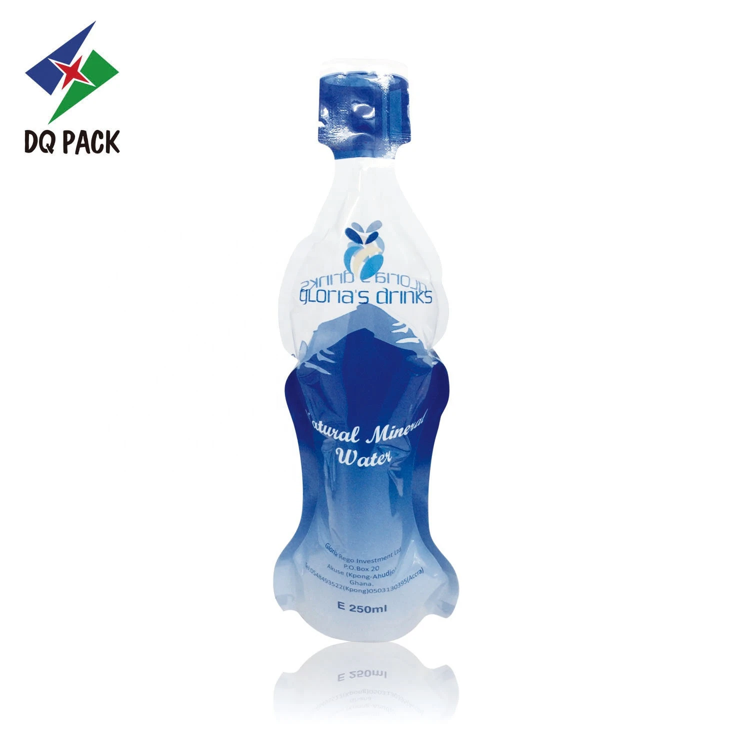 DQ PACK Food Grade Plastic Soft Drinks Packing Bags/Water Pouch/Bottle Juice Packaging Bags