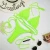 Import Drawstring Triangle Solid Color Two Piece Bikini Swimsuit Woman Swimwear Beachwear from China