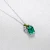 Import Drop Shipping Fashion charm jewelry 925 sterling silver necklace bagutte emerald gem stone pendant necklace for for women girls from China