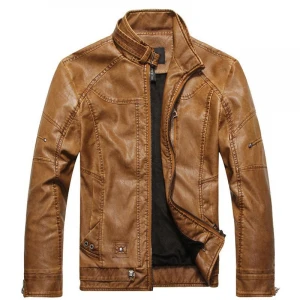 Dropshipping High Quality Men Leather Jacket Mens Jackets & Coats jaqueta de couro masculina Male Motorcycle Jacket MY026