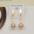 Import Duoying OEM aretes vintage long paper clip ball earrings fashion alloy women earrings geometric gold plated earrings from China