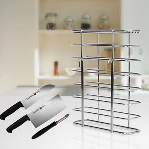 Easy Bag Factory Supply Kitchen Accessories Metal Wire Knife Drying Storage Rack Kitchenware Holders With Hooks