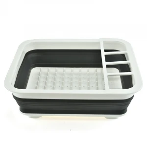 Easy Storage Collapsible Dish Rack and Cutlery Holder