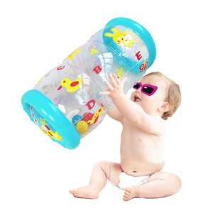 Eco-friendly factory supply custom made baby toys inflatable cylinder inflatable toddler step fun roller