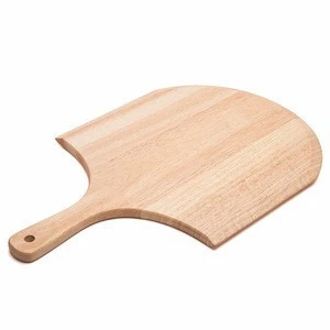 Eco-friendly hot sale high quality 12 inch beech wood bread pizza paddle serving tray cutting board peel