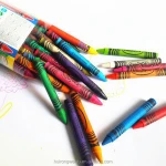 eco friendly non toxic bulk cheap stationery wax crayon for children artists