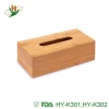Eco-friendly rectangular bamboo wooden tissue box for wholesale