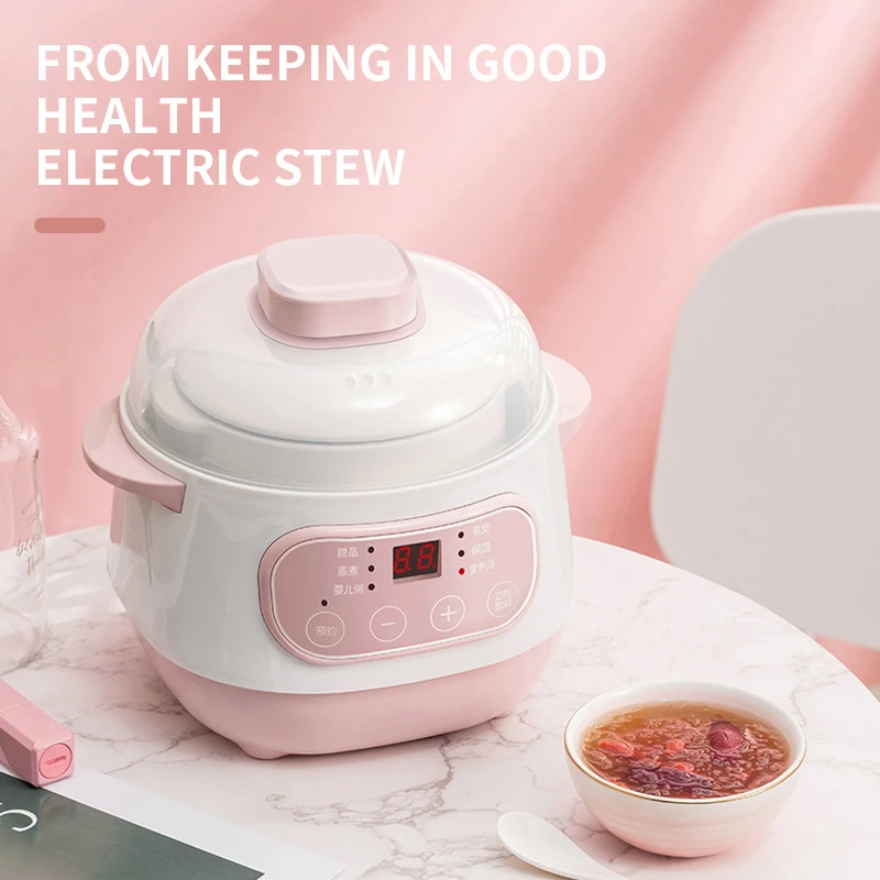 Electronic Component Ceramic liner 200W mini 1L electric bear slow cooker with wholesale price