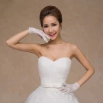 Elegant wedding gloves short finger bridal gloves