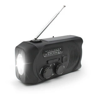 Emergency Rechargeable Hand Crank Generator Dynamo LED Flashlight Torch with Radio