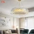 Import Europe Australia New Zealand Modern Simplicity Gold Crystal LED Hanging Lamp Round Ring Hanging Pendant Light from China