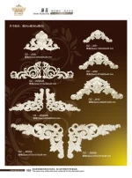 European designs for interior decoration Polyurethane material decorative products PU decorative flowers for ceiling and walls