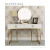 Import European French Style Metal Makeup Vanity Table Wooden White Dressing Table With Oval Mirror And Stool Dressers With Storage from China