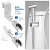 Import EVSON Shattaf Complete Hot and Cold Handheld Bidet Toilet Diaper Sprayer Set with 4-Way Brass Mixer valve for personal hygiene from China