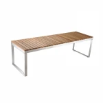 Ex-factory price factory curved outdoor bench stainless steel frame woodworking benches park outdoor patio bench
