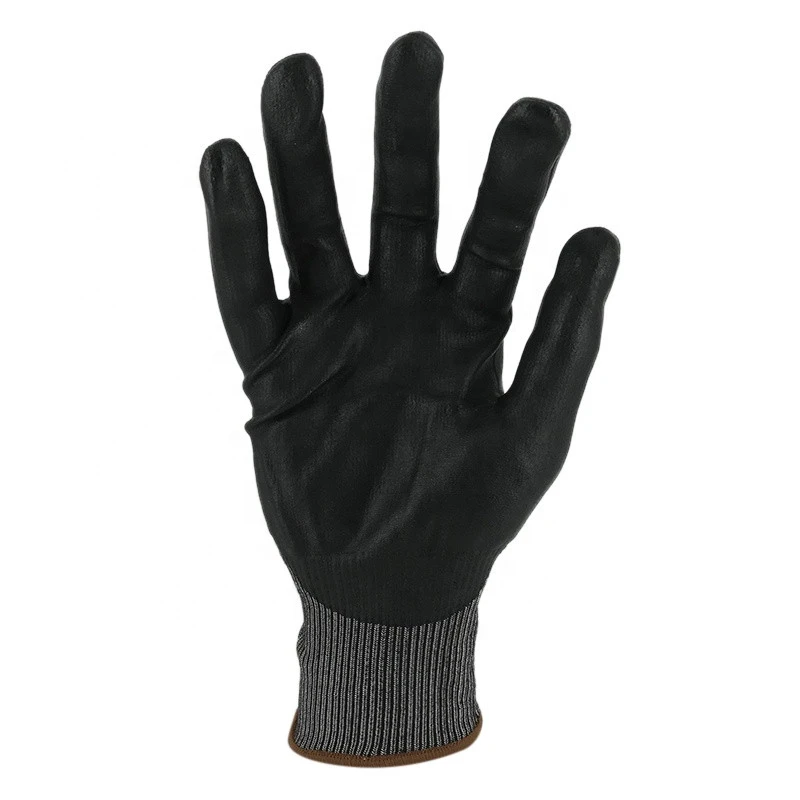 Excellent Quality Level 4 Anti-cut Coated Polyester Gloves Cut Resistant Work Glove For Machine Work