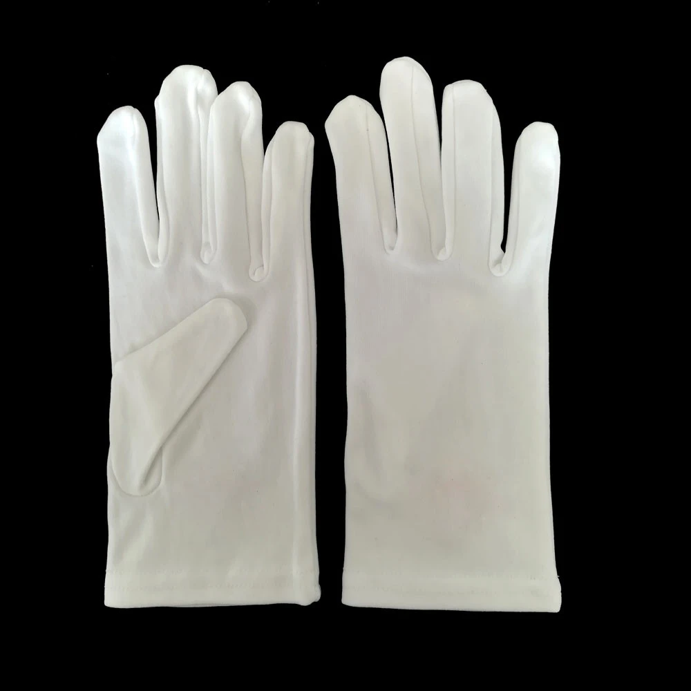 Extra Thickness plain white Nylon military police ceremony gloves