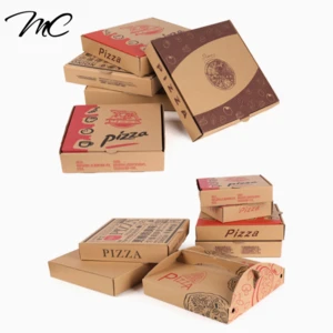 Factory cutsom top grade recycled corrugated paper pizza box 2018