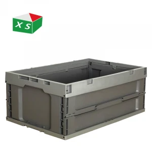 Factory direct sales can be customized food live poultry transport new material with cover foldable solid plastic turnover crate