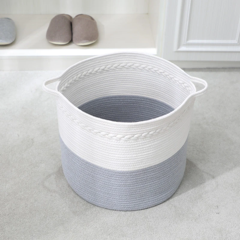 Factory direct selling cheap and stylish and multi-function nice large home storage cotton rope basket