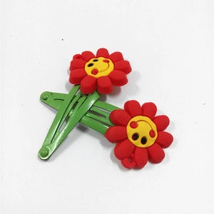 Factory directly custom decorative hair clips flower design hair barrettes