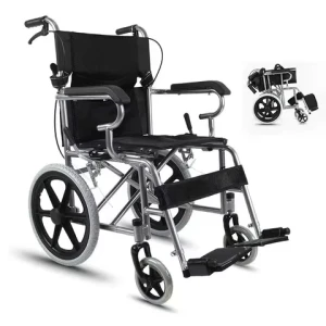 Factory price foldable wheelchair Height Adjustable Folding Manual Wheelchair for disabled