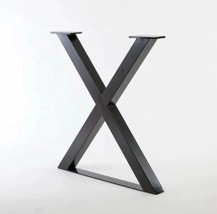 Factory Price Oem Metal X Shape Table Legs Furniture Accessory Industrial Dining Coffee Table Feet