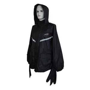 factory price OEM superior quality waterproof motorcycle rainsuit with reflective tape